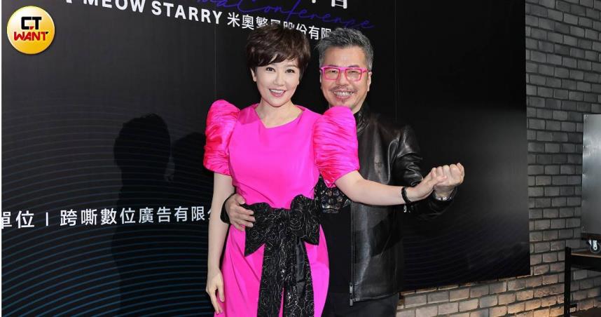 黃國倫與寇乃馨投下千萬資金在短劇產業，今年三月還舉辦記者會。（圖／CTWANT）