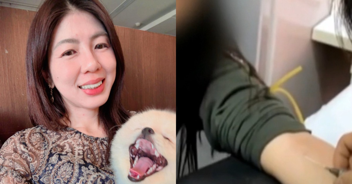 李怡貞看到師大女足學生被強迫抽血,忍不住落淚。(圖/翻攝自李怡貞IG、東森新聞)
