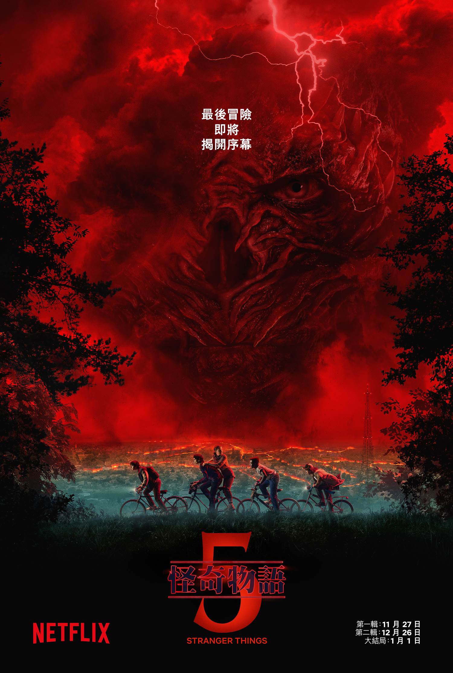 《怪奇物語》最終季前導海報。（圖／Netflix）