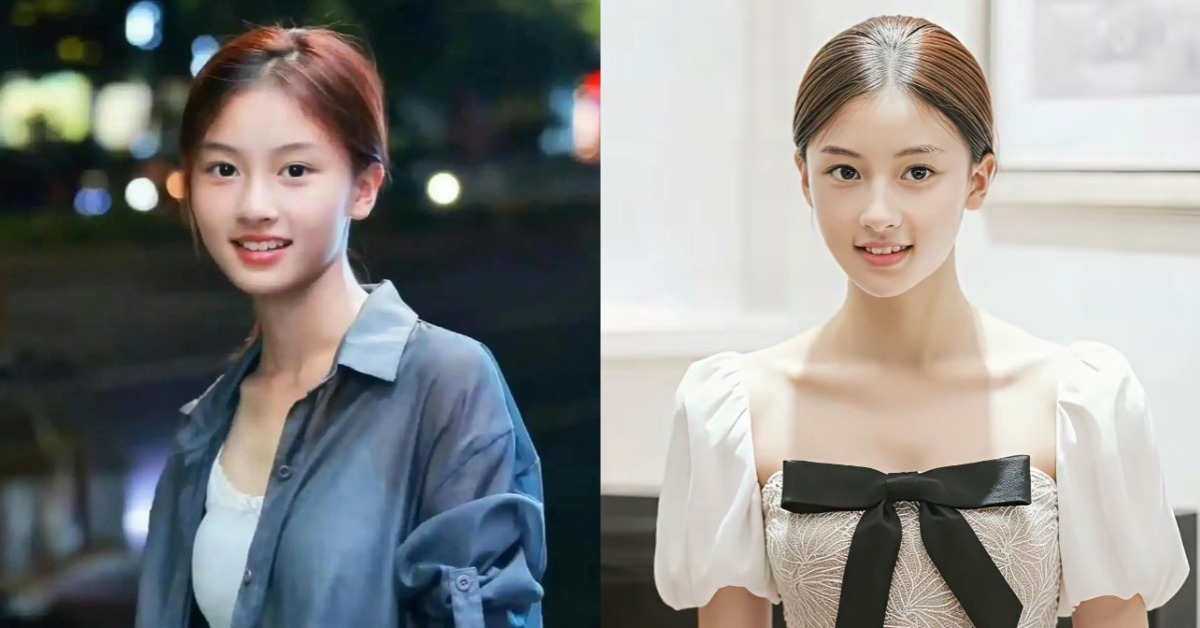 15歲少女七七撞臉張柏芝引熱議。(圖/翻攝自微博)