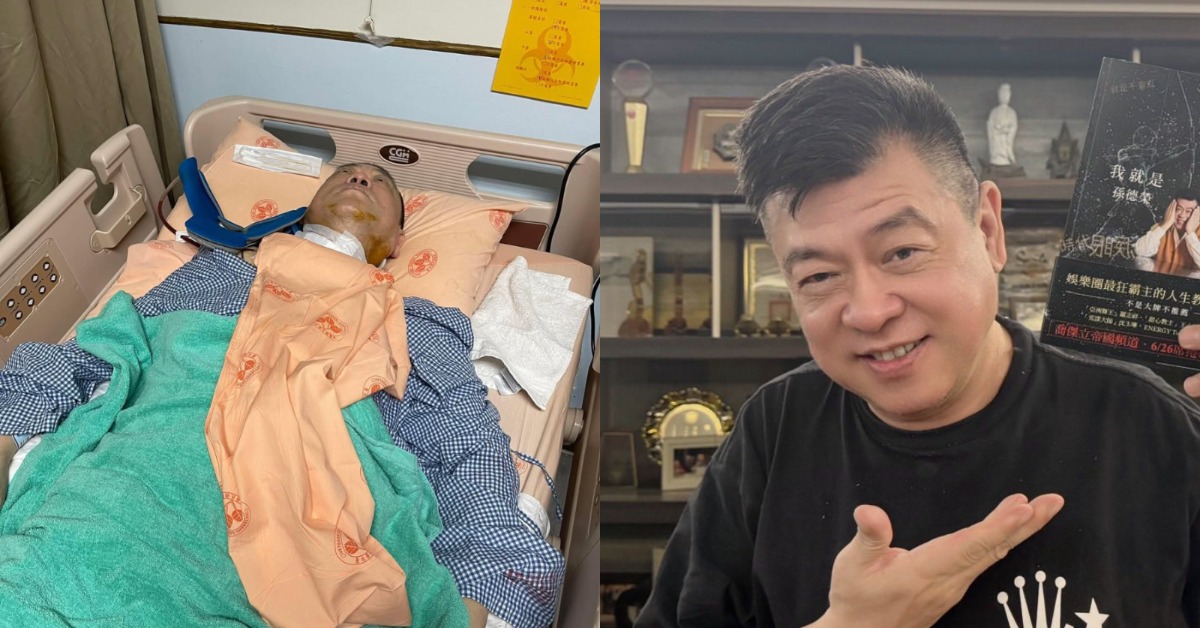 王牌經紀人孫德榮因脊椎病變動刀，經歷9小時手術也在社群報平安。（圖／翻攝自孫德榮臉書）