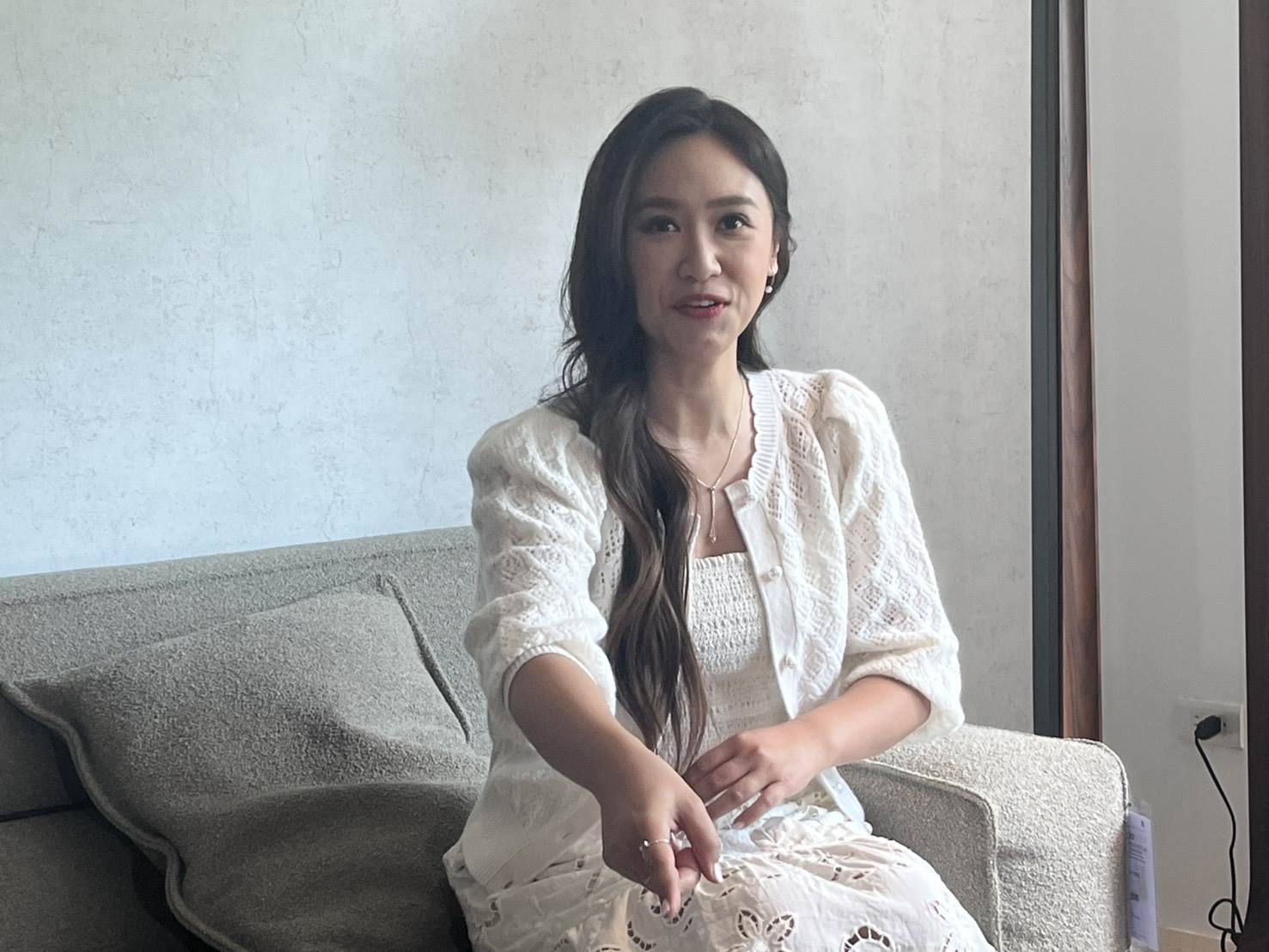 吳姍儒透露兒子不管是在學校還是外面都是「里長伯」角色。(圖/記者沈芳宇 攝)