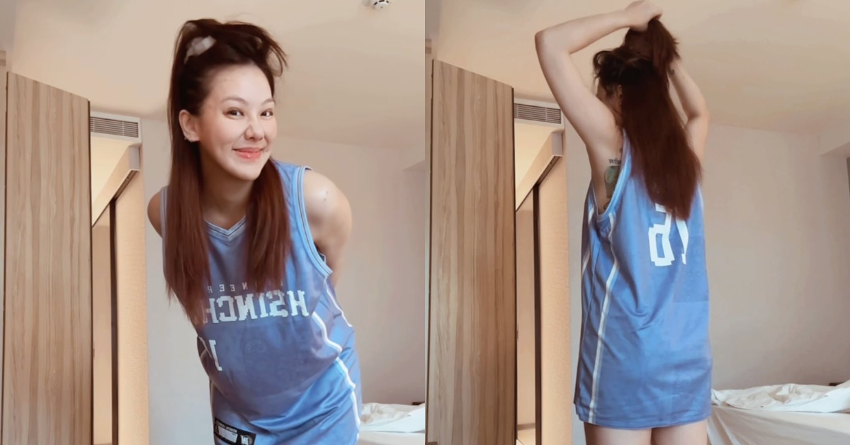 劉雨柔拍片展現產後好身材。(圖/翻攝自劉雨柔Instagram)