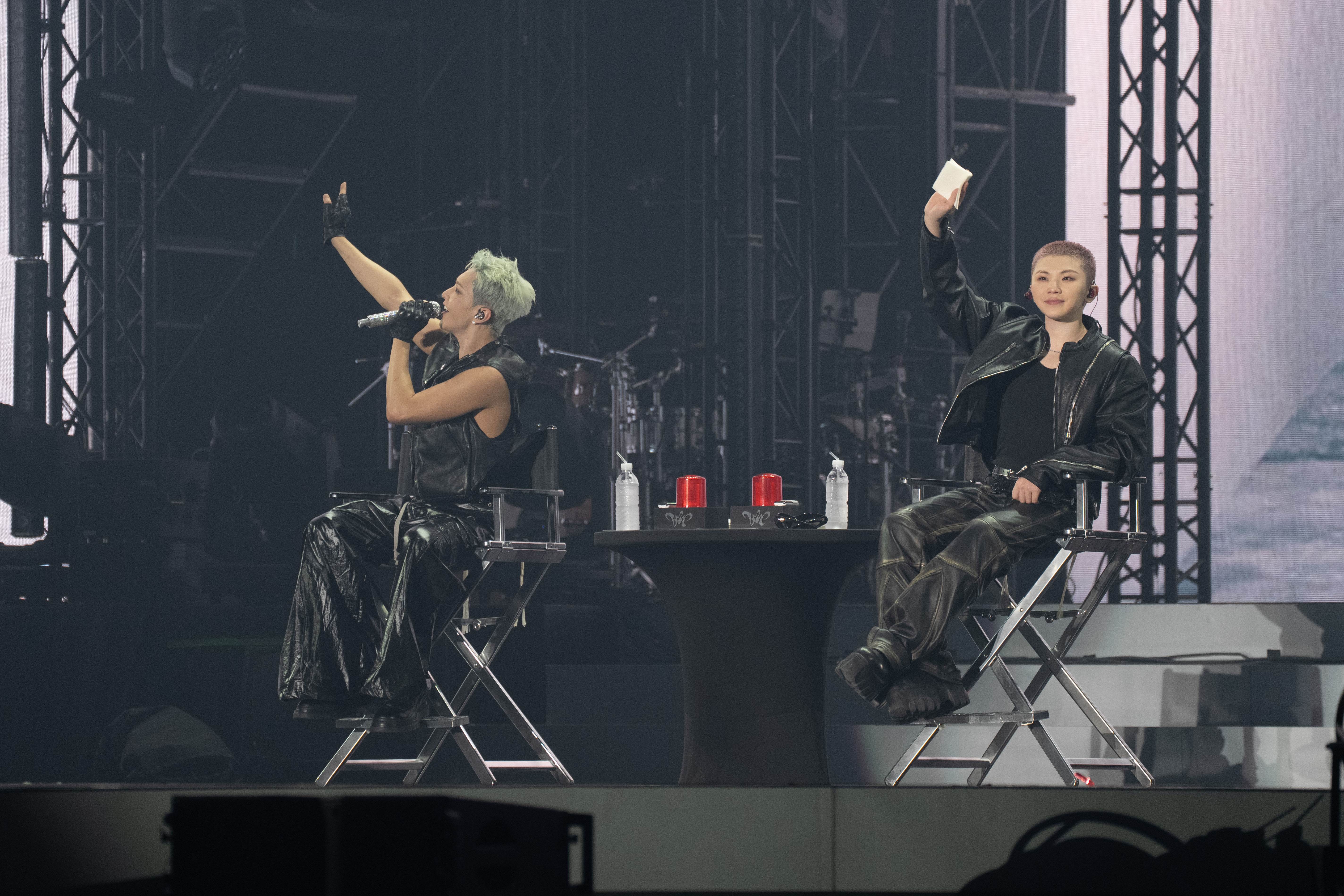 男團SEVENTEEN小分隊「HxW」成員Hoshi(權順榮)和Woozi(李知勳)除了唱跳,也帶來了問答環節。(圖/D-SHOW提供)