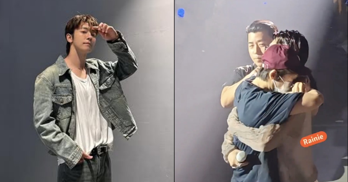 韓國男團Super Junior成員東海去看WINNER演唱會,結果把保鑣嚇壞。(圖/翻攝自東海 IG、@ShaleHaeHae X)