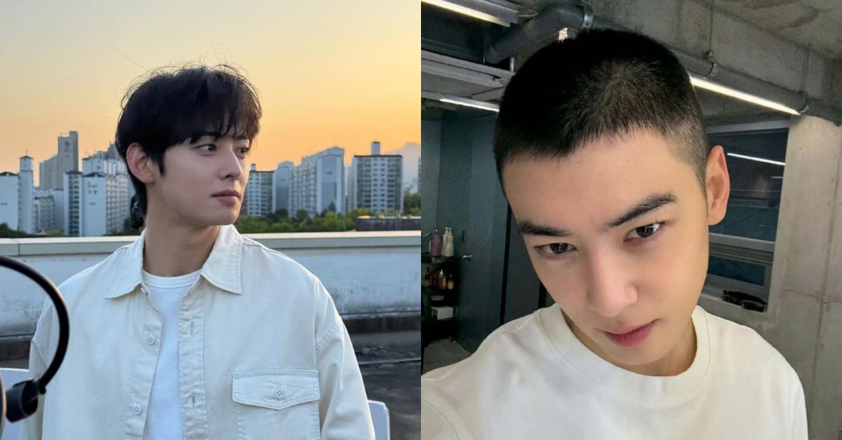 男團ASTRO成員車銀優為了當兵理平頭。(圖/翻攝自車銀優 IG)