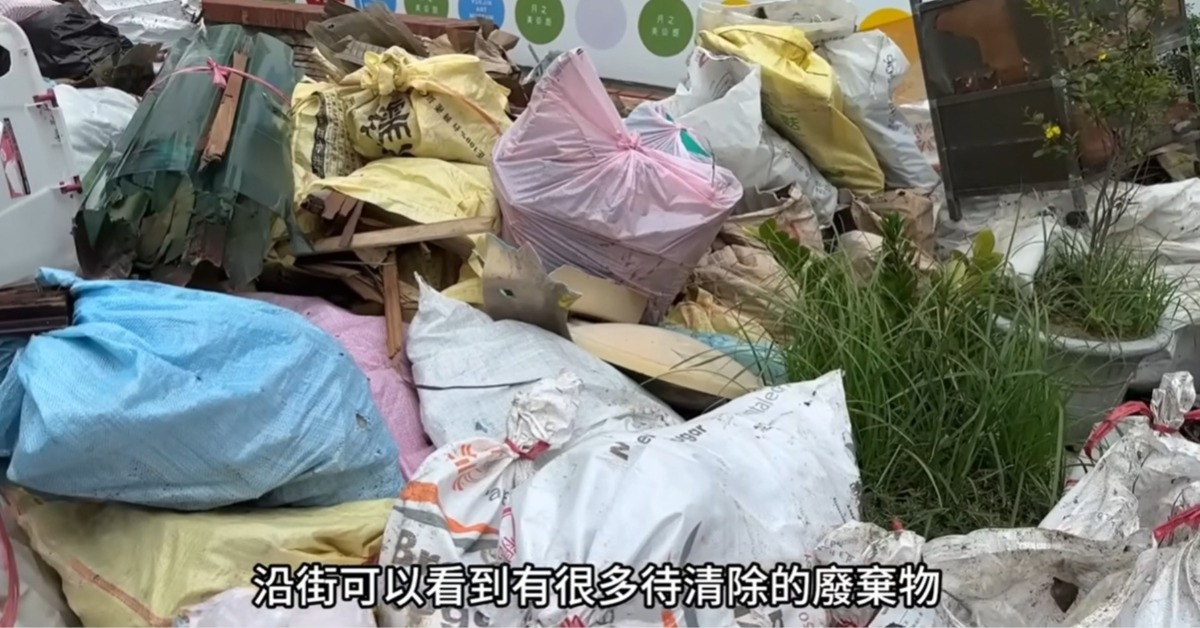 YouTuber「陳乖乖」上傳一支回到台南鹽水老家的影片,曝光當地災後的真實景況。(圖/翻攝自 乖乖醒著的時候Guai_wakeup YouTube頻道)