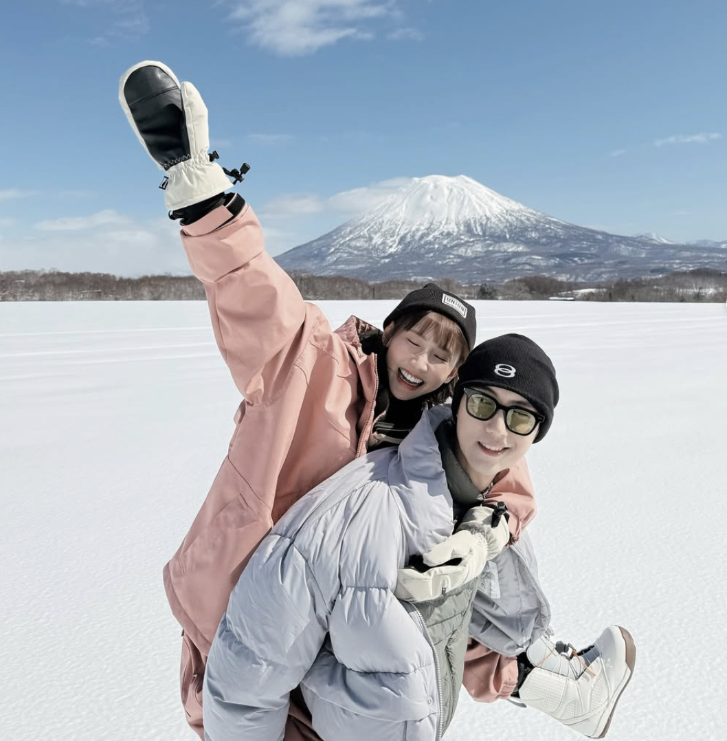 粿粿與范姜彥豐最後一次合體是今年3月日本滑雪。（圖／翻攝自 IG @粿粿）