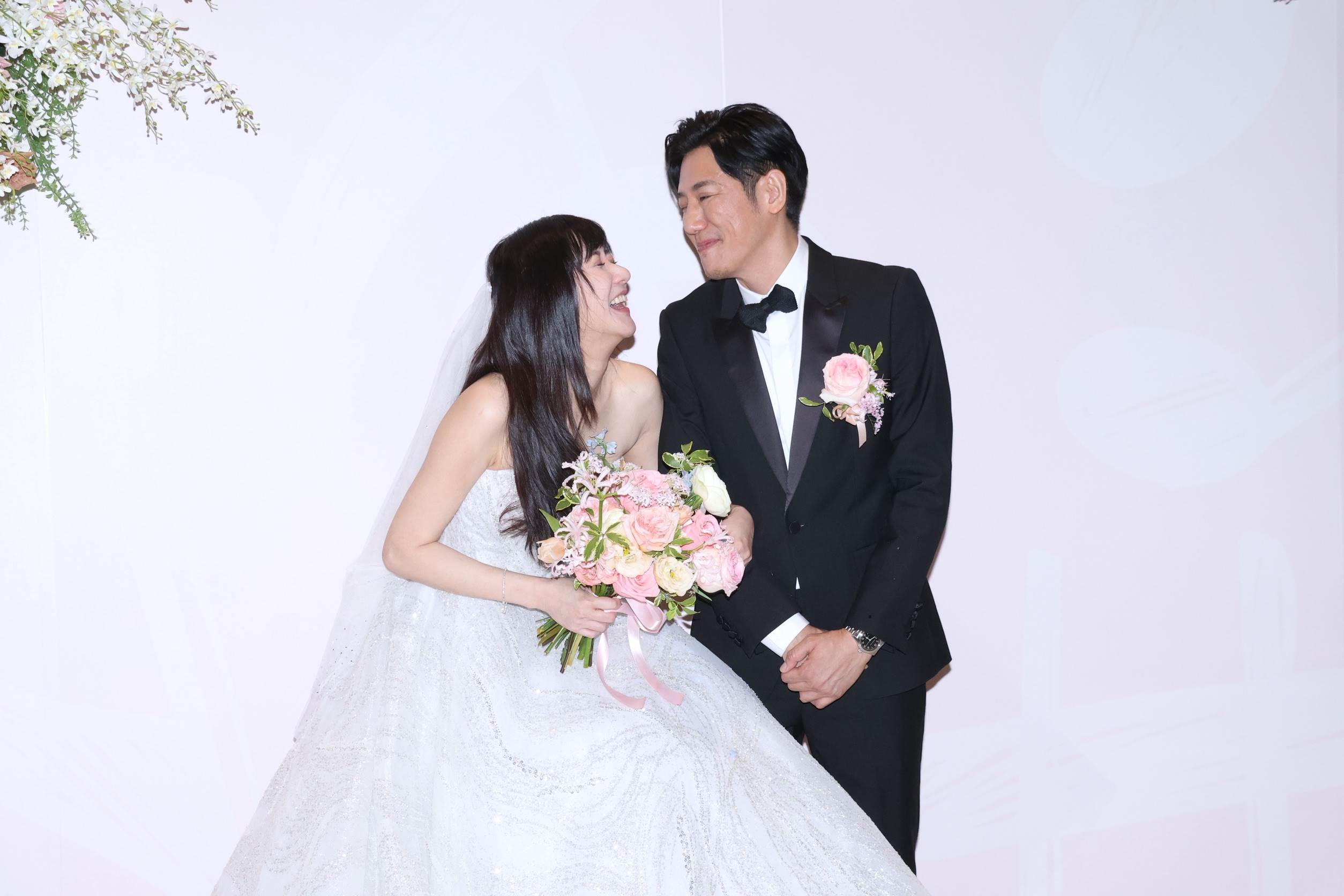 林逸欣與老公Tony結婚3年,如今終於順利舉行婚禮。(圖/東森娛樂)