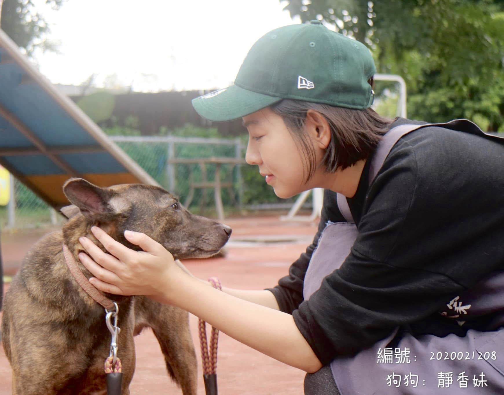 米可白分享擔任志工經驗,毛小孩「靜香」已在收容所等了5年的家。(圖/翻攝自米可白臉書)