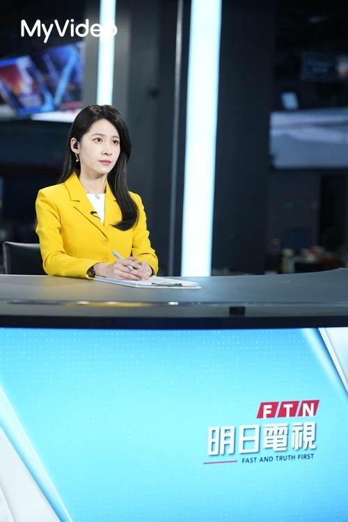 連俞涵在《零日攻擊》飾演主播。（圖／牽猴子提供）