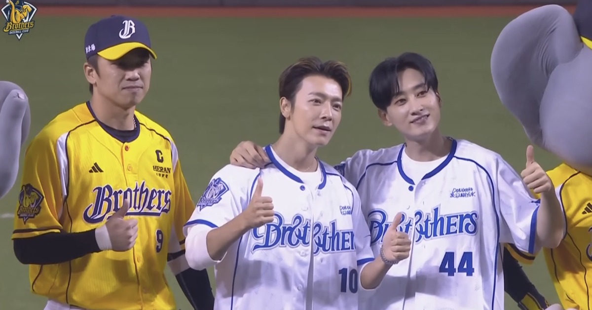 中信兄弟年度大型K歌主題日邀請來男團SUPER JUNIOR-D&E成員東海和銀赫。（圖／翻攝自CTBC Brothers 中信兄弟官方頻道YouTube）