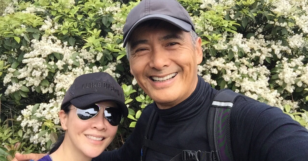 劉嘉玲常與周潤發一起爬山、慢跑。（圖／翻攝自劉嘉玲微博）