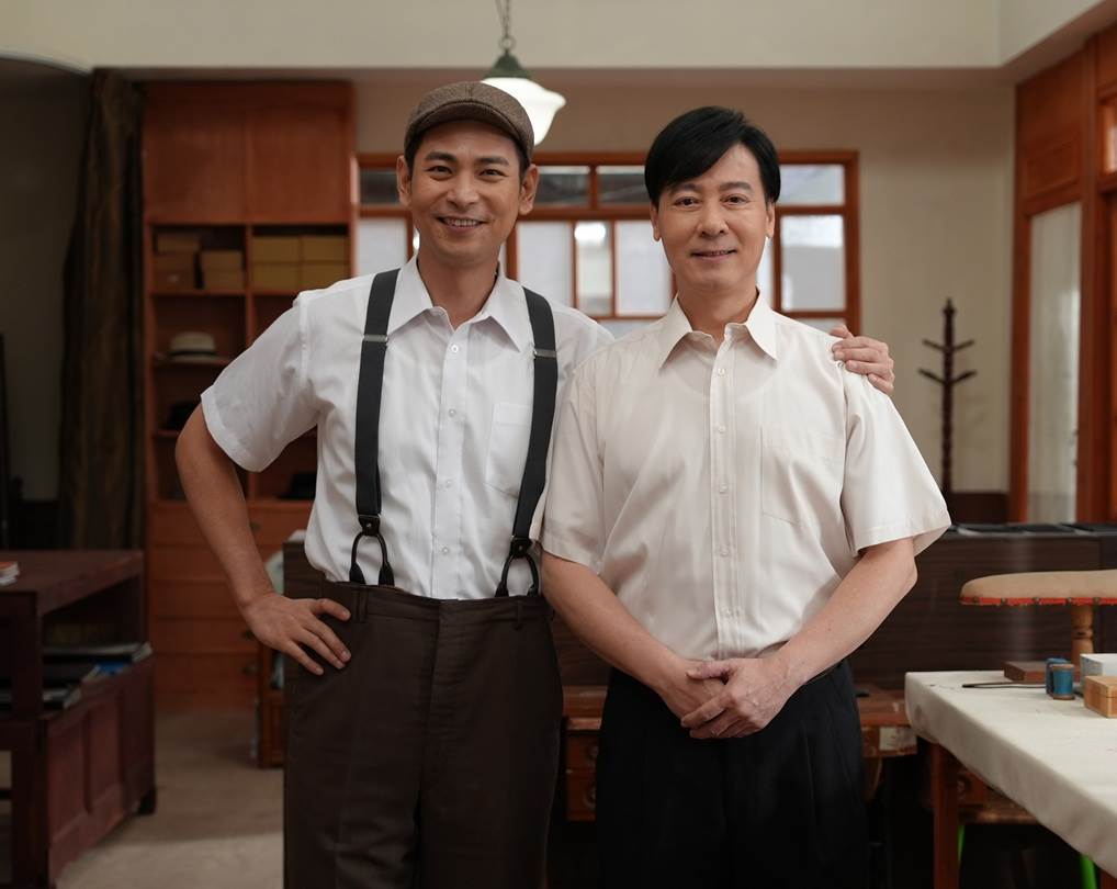 尹昭德(右)和楊子儀在《寶島西米樂》中飾演師兄弟。(圖/台視提供)
