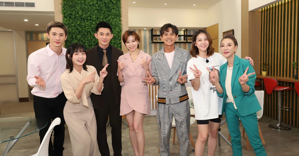 主持人阿翔、籃籃、楊繡惠與當集來賓阿本驚喜現身《好運來》客串。（圖／民視提供）