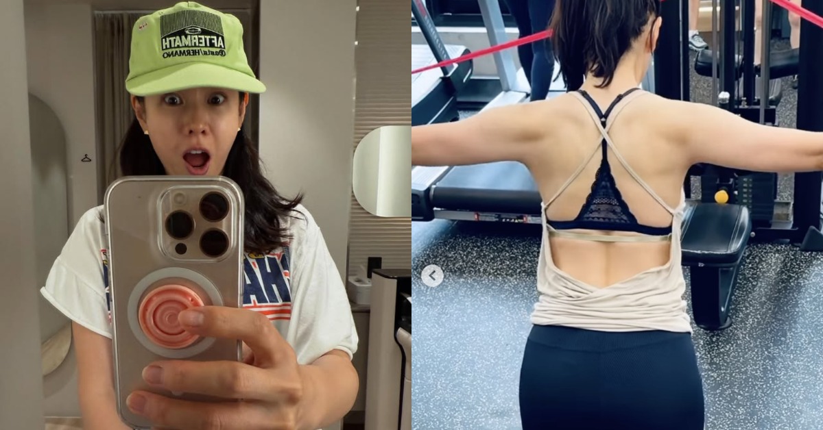 韓國女星孫藝真曬出健身影片，超狂背肌被狂讚。（圖／翻攝自孫藝真 IG）