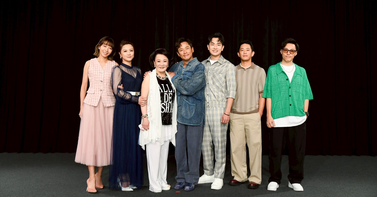 Junior韓宜邦（右二）出席八點檔《百味人生》首映會。（圖／三立提供）