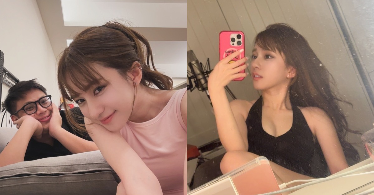 Youtuber黑男混血妻子Lucy在社群上傳一張火辣自拍照。(圖/翻攝自Lucy IG)