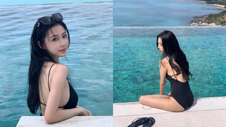 潘瑋柏辣妻Luna公開泳裝美照。(圖/翻攝自Luna IG )