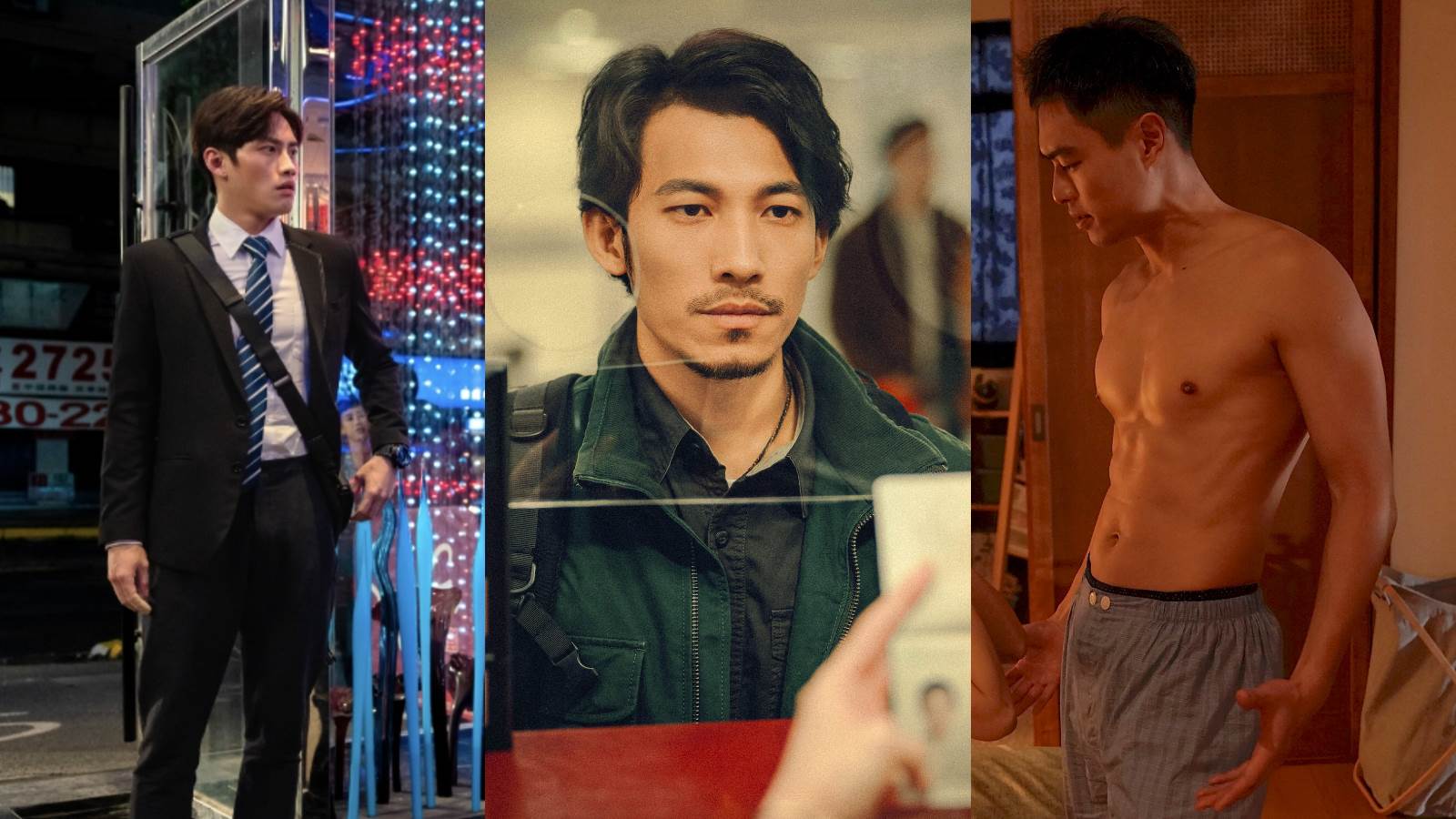 范少勳、連炳發、楊祐寧入圍戲劇節目男主角。（圖／邁思娛樂、公視、MyVideo提供）