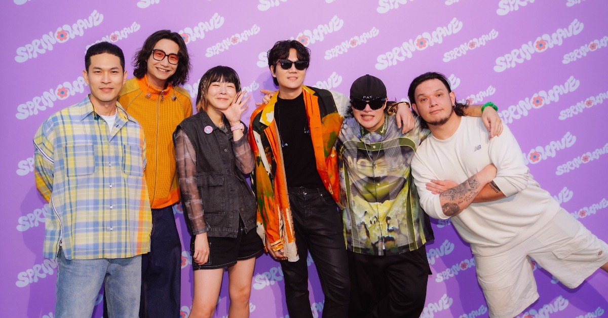 宇宙人登蛋前春浪後台遇怕胖團，老友相聚笑聲不斷。（圖／相信音樂提供）