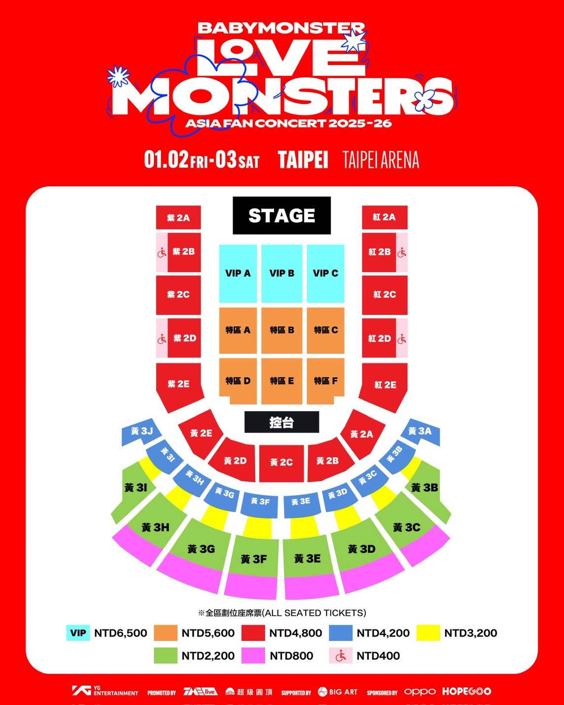 女團BABYMONSTER「BABYMONSTER "LOVE MONSTERS" ASIA FAN CONCERT 」台北站。（圖／超級圓頂提供）