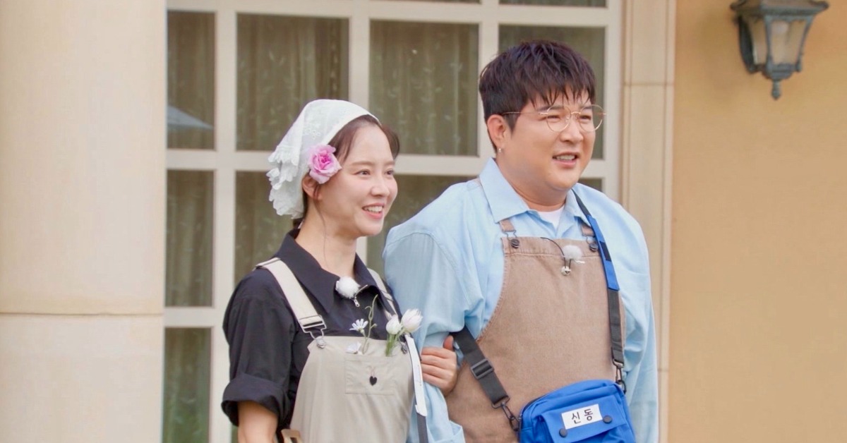 韓國綜藝《Running Man》宋智孝與Super Junior 神童扮演未婚夫妻。（圖／中天綜合台提供）