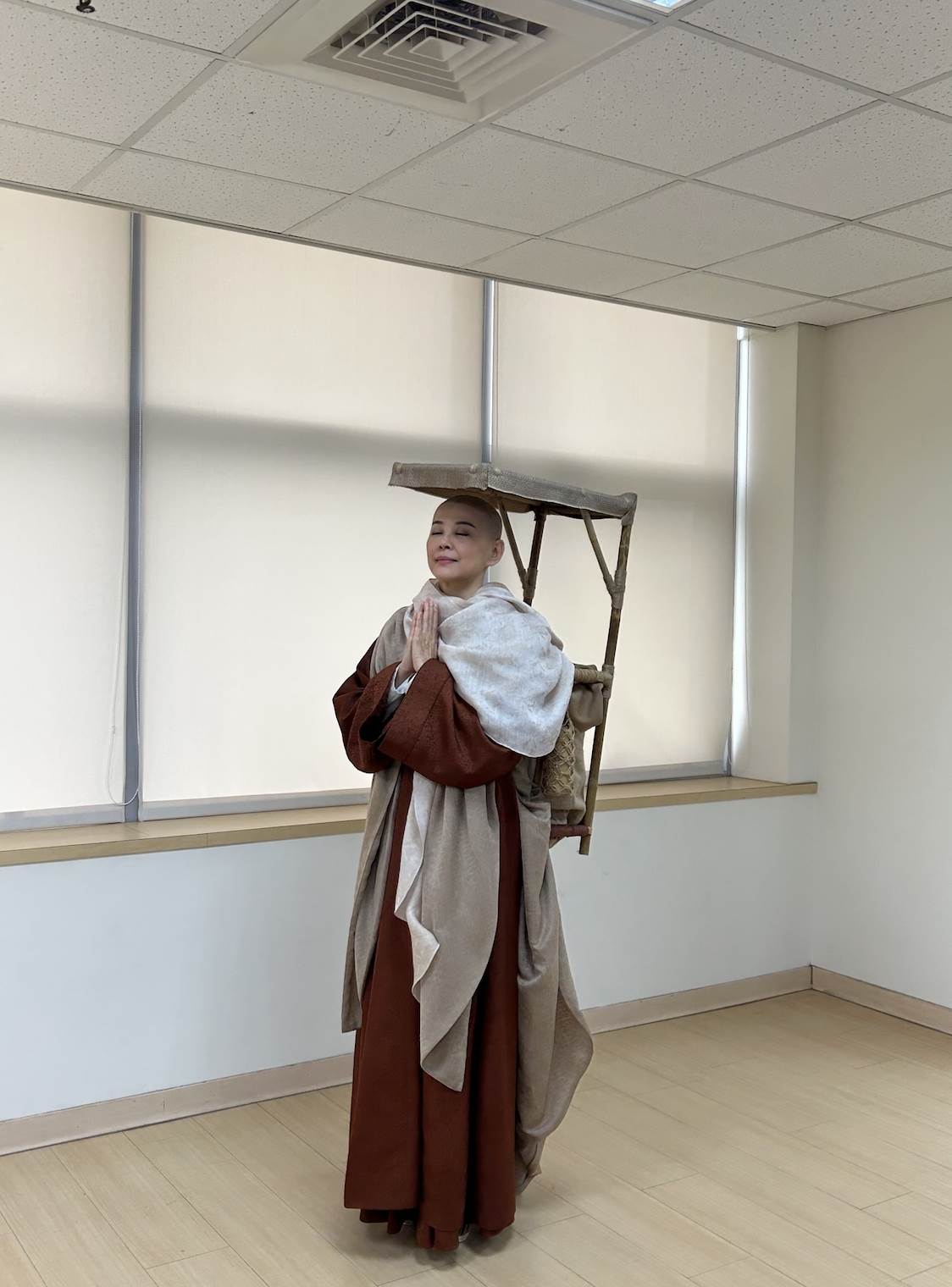 方馨圓頂造型曝光。（圖／記者陳怡伶攝）