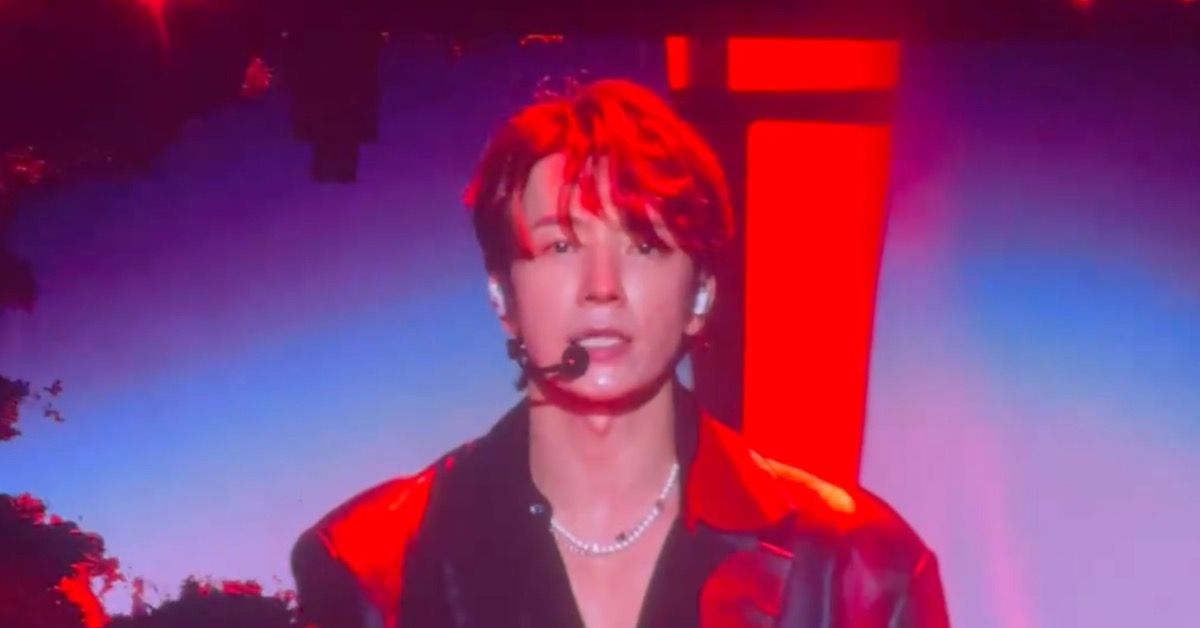 SUPER JUNIOR出道20週年攻下台北大巨蛋首場，現場3萬人坐滿。（圖／成員東海〈Superman〉橋段、讀者提供）