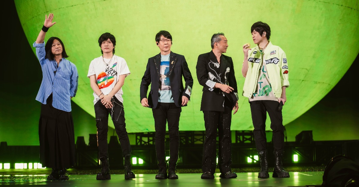 五月天帶著5525+1主題《回到那一天》25週年巡迴演唱會重返上海體育場。（圖／相信音樂提供）