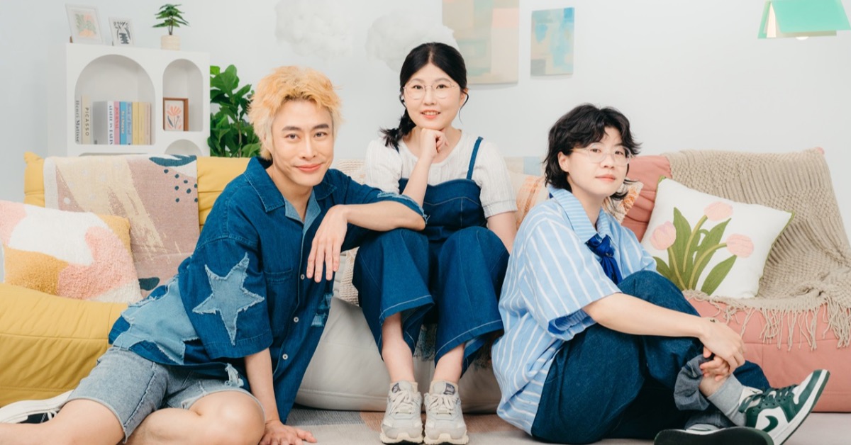 陳栢青(左起)、吳曉樂、傑尼首度攜手合作最吵的讀書節目。（圖／公視提供）