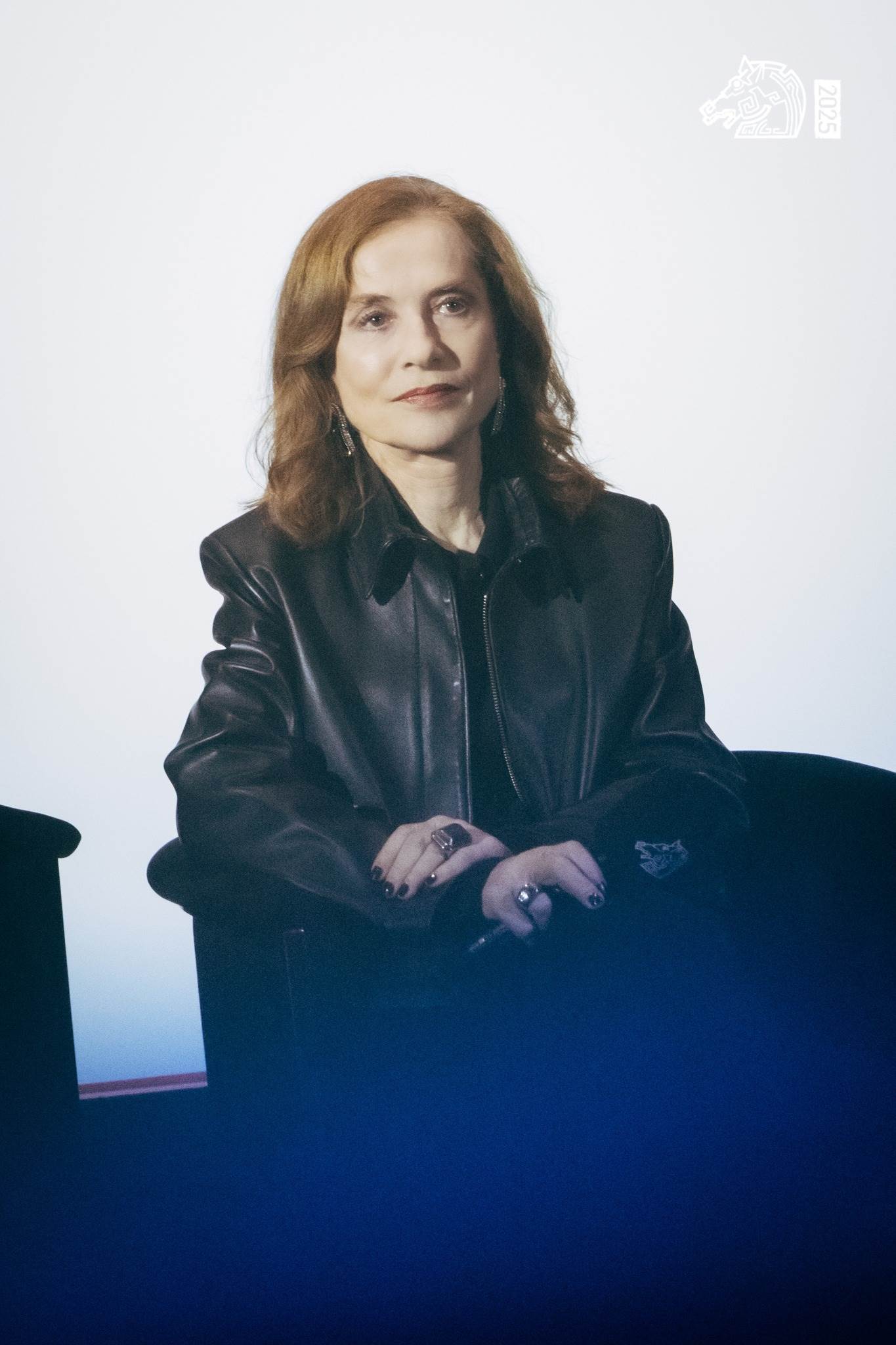 伊莎貝雨蓓來台宣傳新片《女富豪的美麗與哀愁》。（圖／金馬執委會提供）