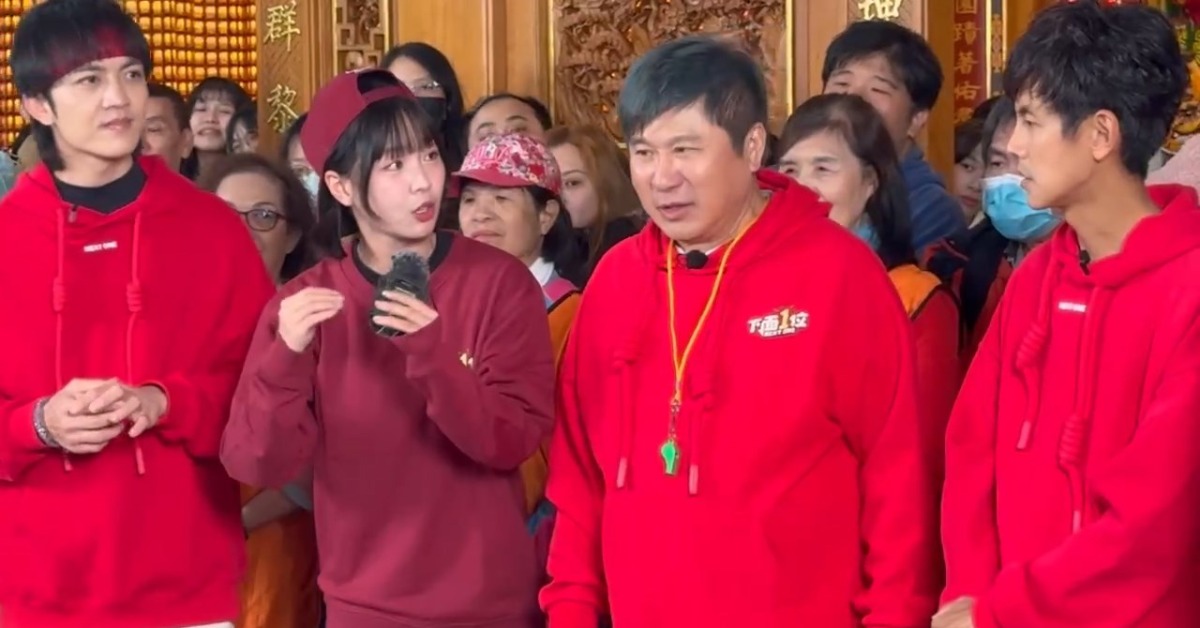 胡瓜、籃籃同框錄節目。（圖／東森新聞）