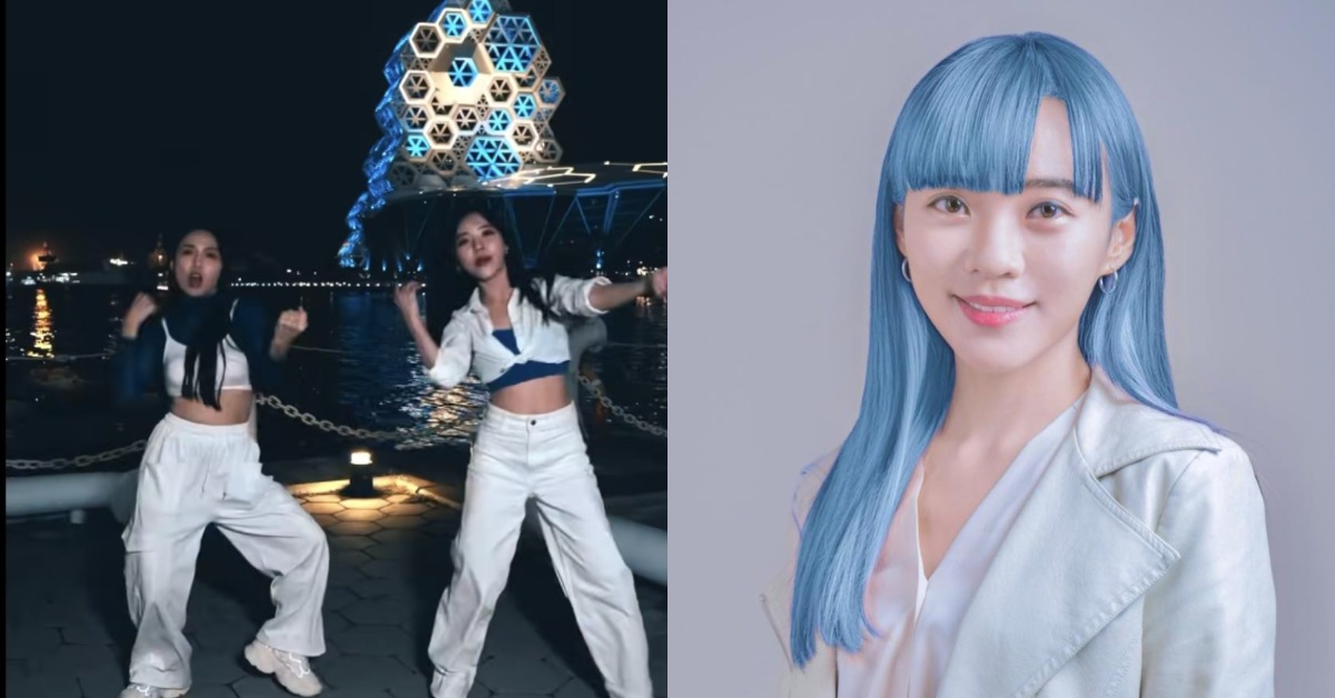 高雄立委黃捷為了迎接TWICE換上藍髮還大跳〈THIS IS FOR〉。（圖／翻攝自黃捷臉書）