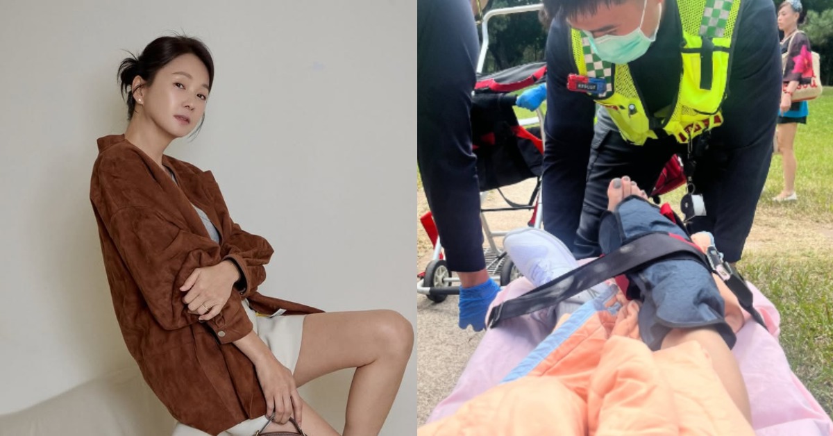 女星六月（本名：蔡君茹）上月腳踝不慎受傷。（圖／翻攝自六月 IG）