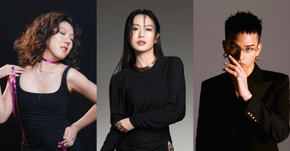 金馬62表演嘉賓李竺芯（左起）、孫盛希、黃奇斌。（圖／金馬執委會）