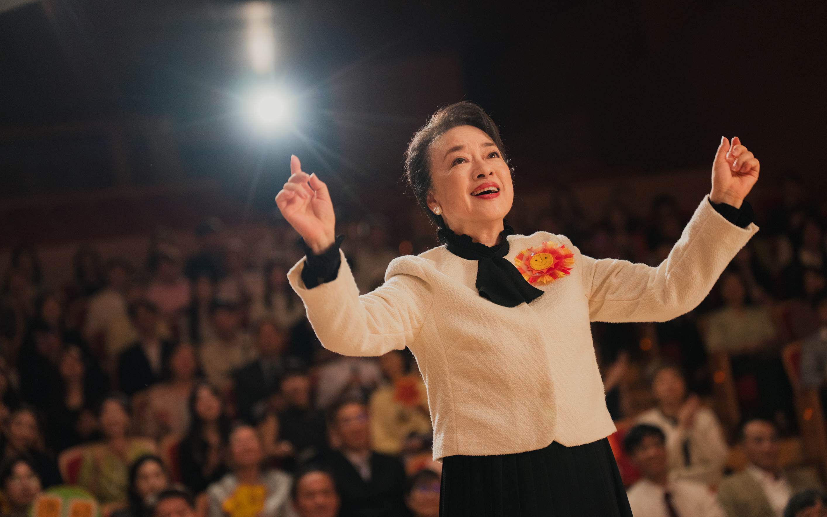 翁倩玉在電影片中苦練指揮。（圖／壹壹喜喜電影）