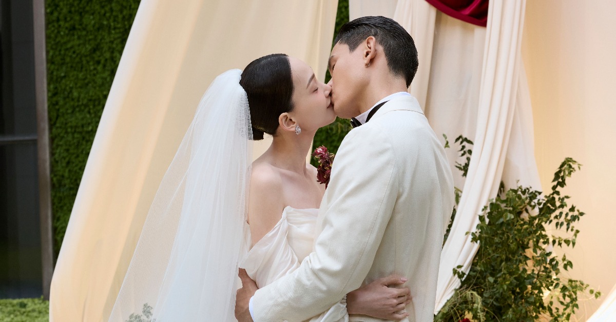 林映唯今天舉行婚禮，她跟另一半Richard交換誓言並擁吻，引起現場陣陣歡呼。（圖／自由試娛樂）