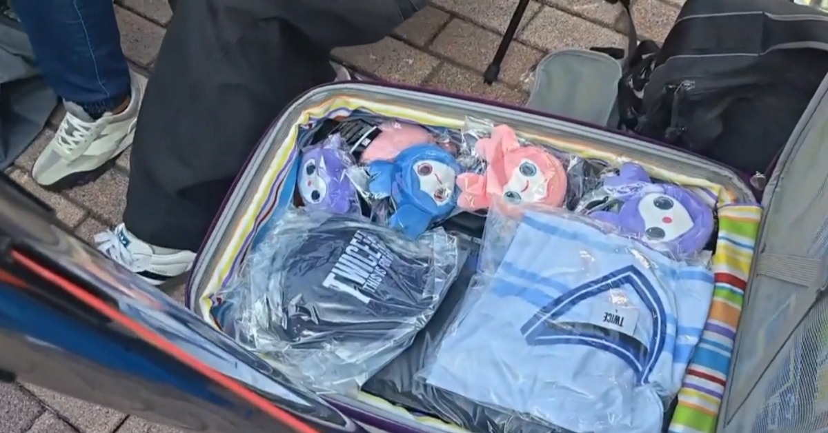 TWICE開唱粉絲搶買官方商品，有人半夜就前往排隊。（圖／東森新聞）