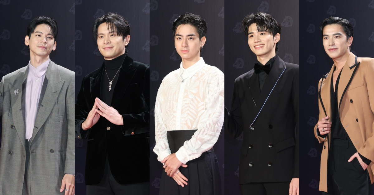 金馬獎紅毯星光大道，男入圍者的裝扮也十足用心，各顯特色。（圖／東森新聞）