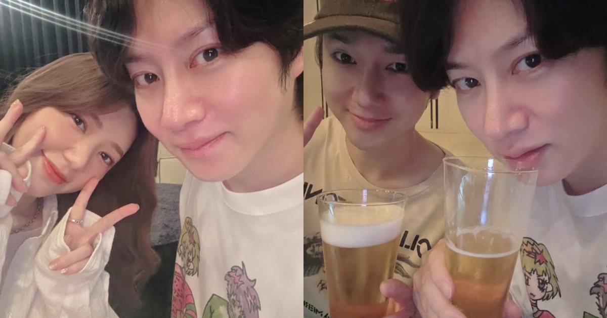 韓國男團Super Junior成員希澈和郭雪芙相見歡。（圖／翻攝自希澈 IG）