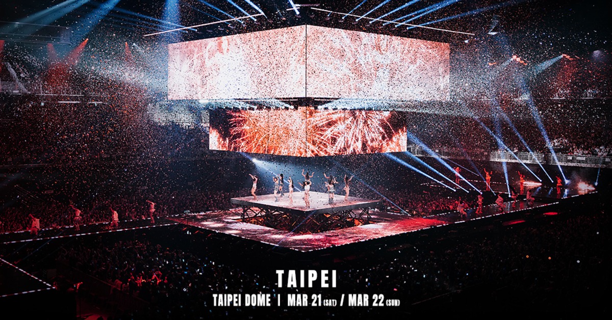 TWICE明年三月台北大巨蛋演唱會將加場。（圖／翻攝自Live Nation Taiwan 理想國臉書）