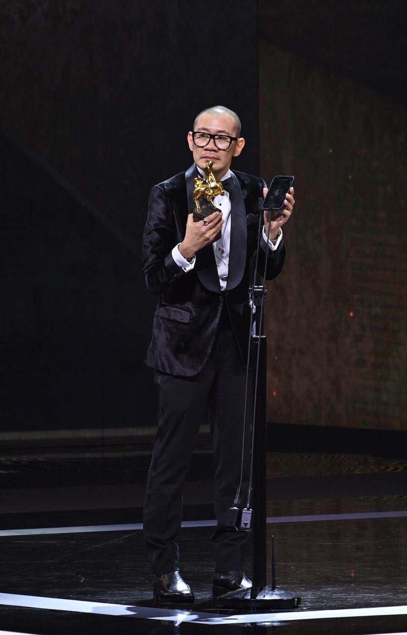 <a href='https://star.ebc.net.tw/search/tags/范冰冰/' target='_blank'>范冰冰</a>拿下影后，與張吉安導演電話連線。（圖／台視提供）