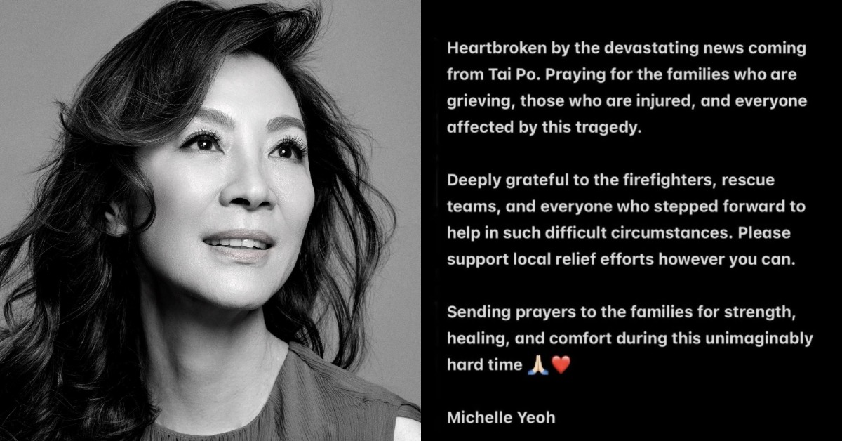 楊紫瓊確定缺席《2025 MAMA Awards》，並心痛大火造成損傷發文祈禱。（圖／翻攝自楊紫瓊 IG）