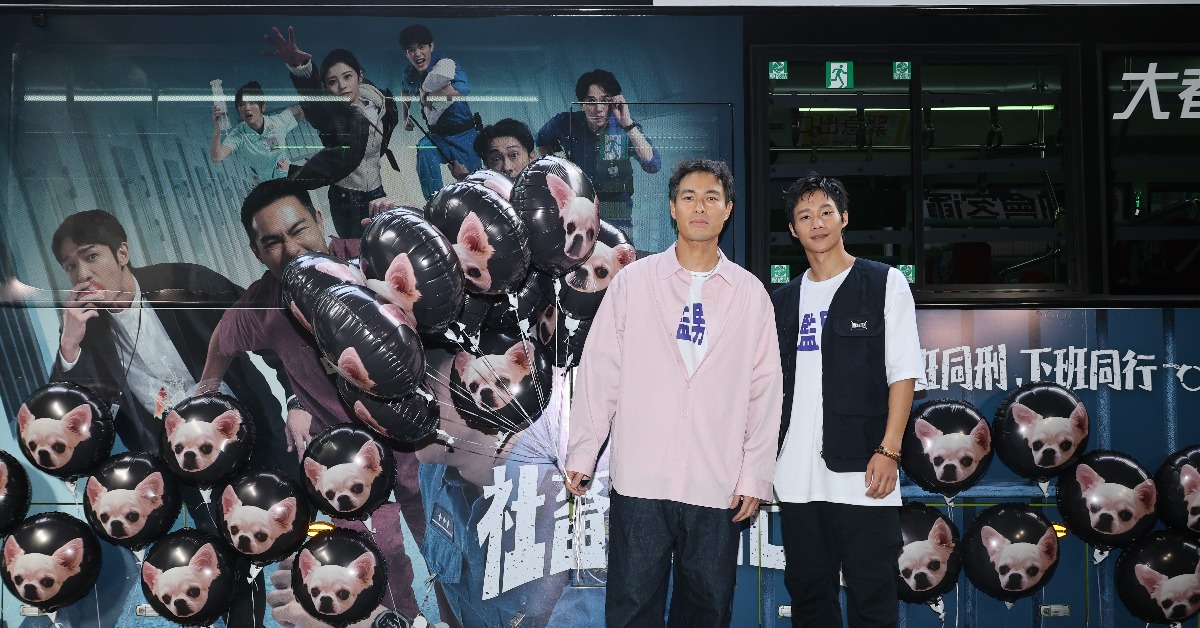 楊祐寧、黃冠智驚喜現身陪社畜「同刑」上班。（圖／東森娛樂）