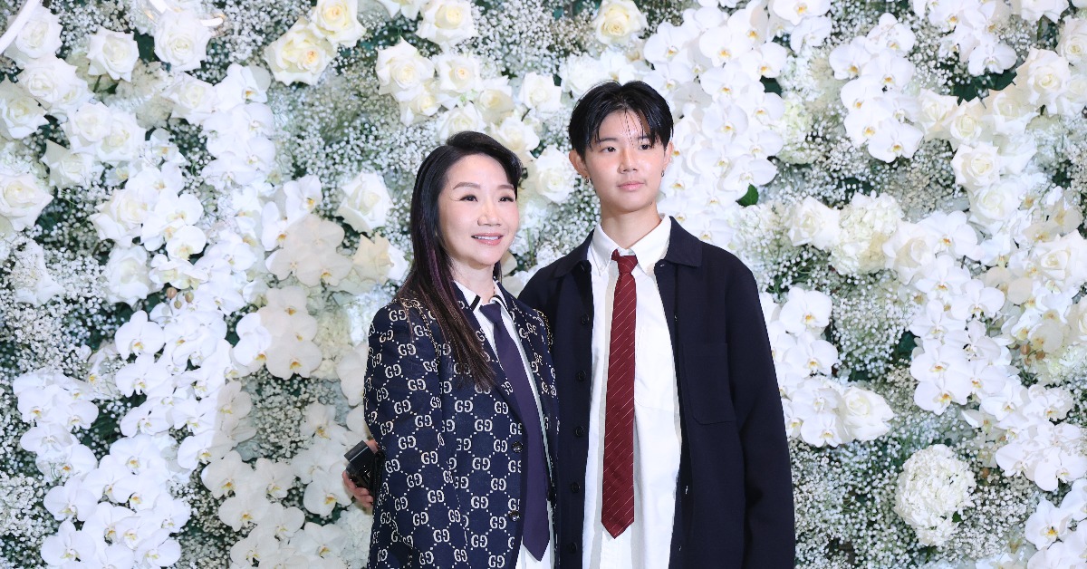 邱澤、許瑋甯今（28）日在台北文華東方酒店補辦婚禮，陶晶瑩也帶著女兒荳荳現身祝福。（圖／東森娛樂）