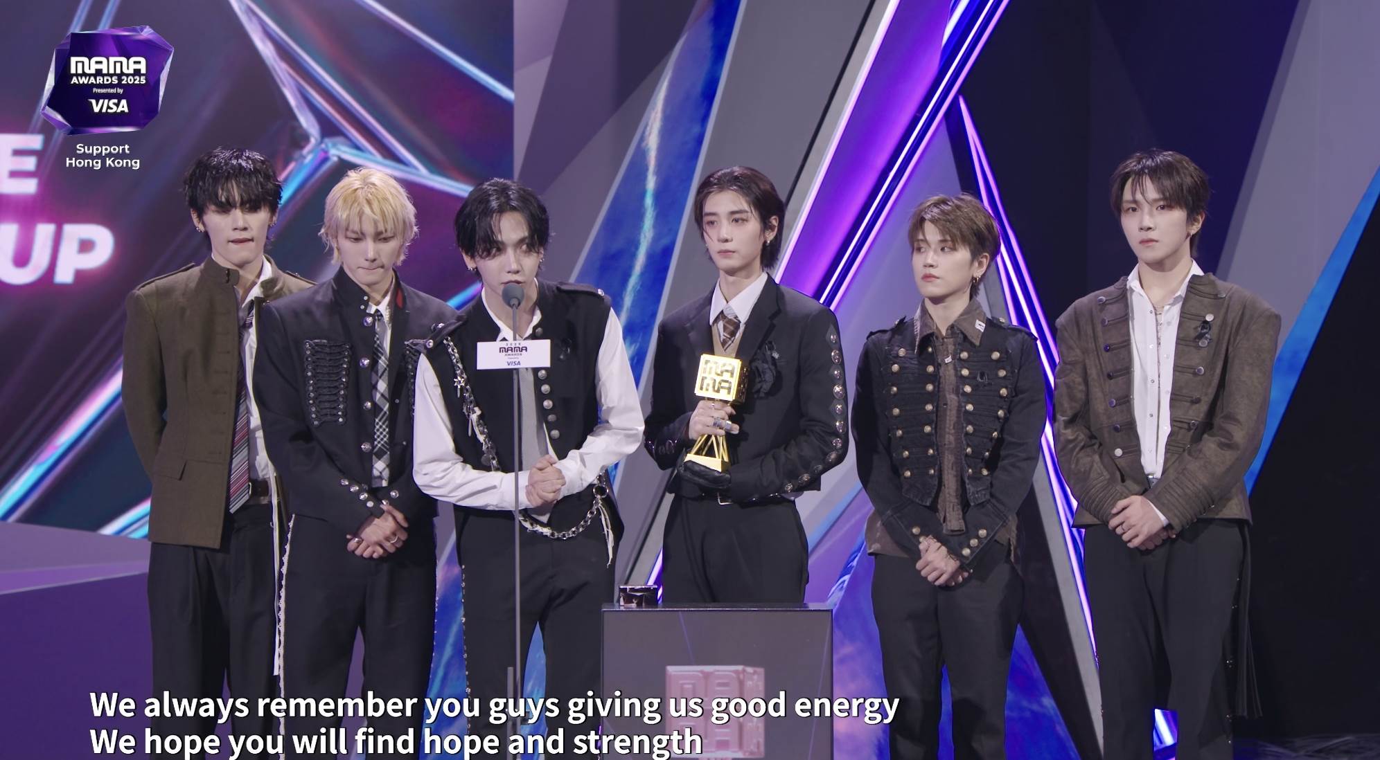 《2025 MAMA》FAVORITE GLOBAL PERFORMER&nbsp;BOYNEXTDOOR。（圖／翻攝自Mnet Plus）