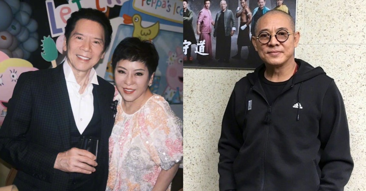 李連杰（右）與向華強夫婦、朱李月華女士合捐港幣300萬元。（圖／翻攝自向太、李連杰微博）