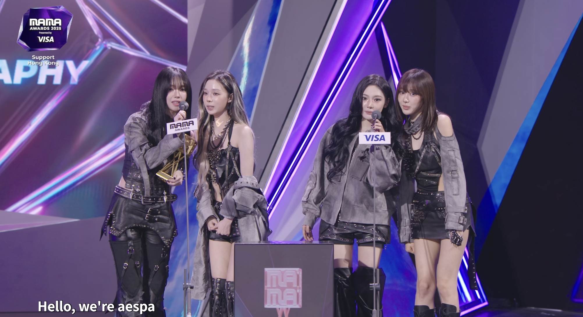 《2025 MAMA》Best Choreography aespa。（圖／翻攝自Mnet Plus）