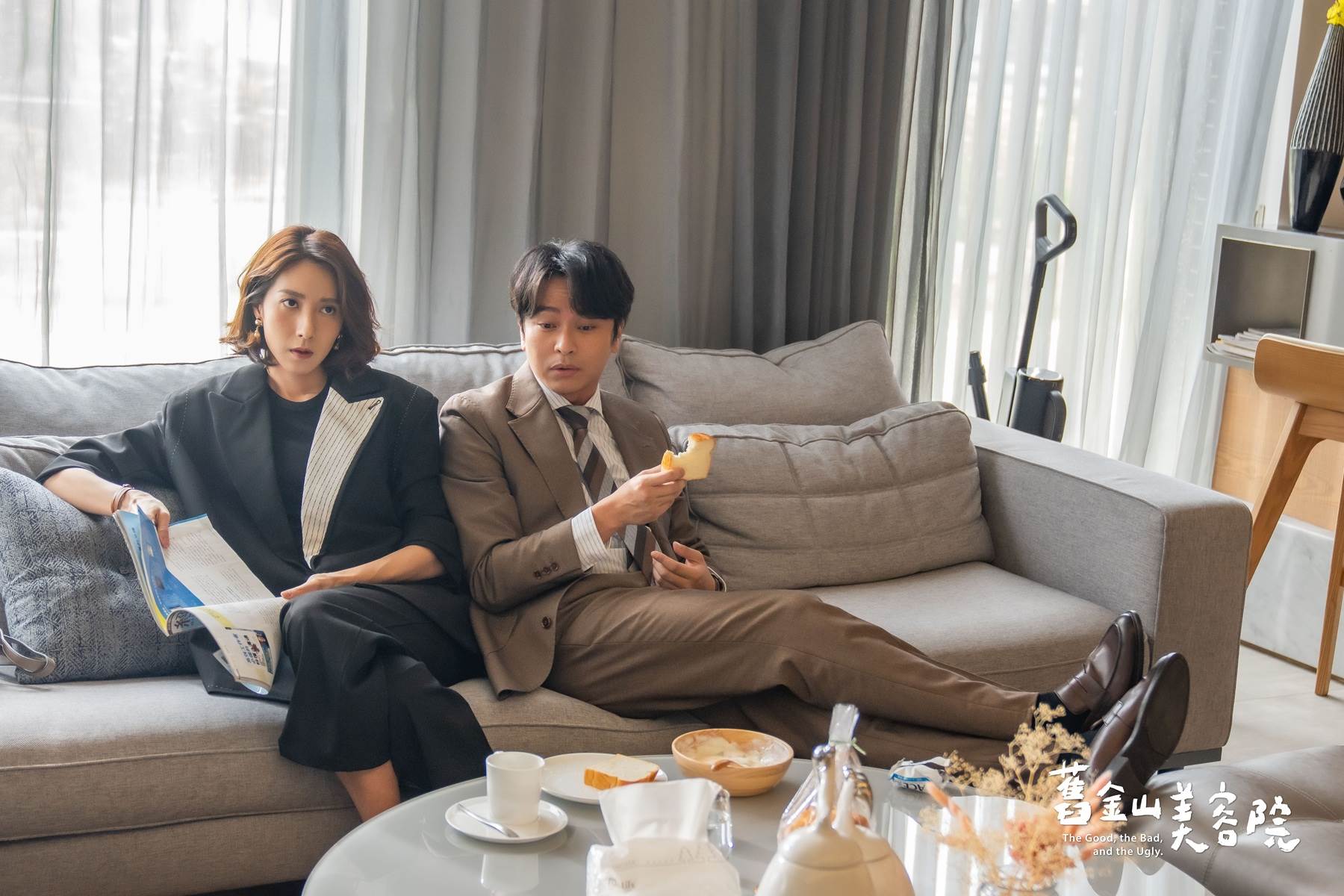 楊晴(左)與楊銘威飾演姊弟，兩人水火不容。（圖／TVBS提供）